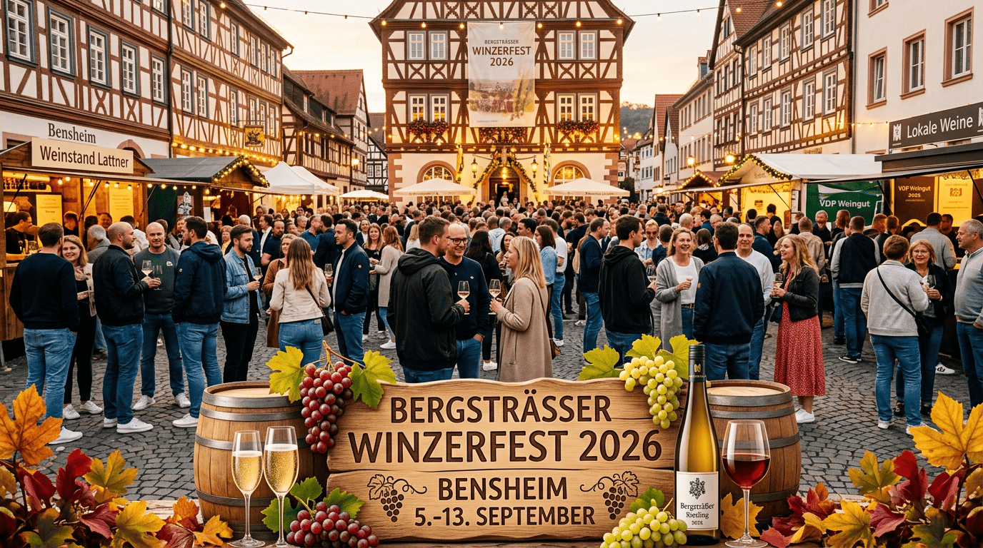 Bergsträßer Winzerfest 2026 in Bensheim: Termine und Programm