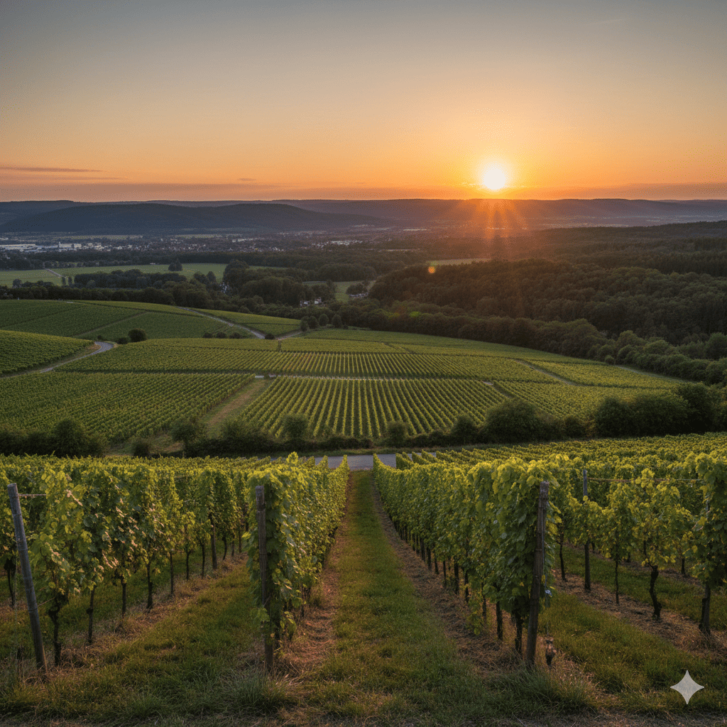 Sonnenuntergang an der Bergstraße