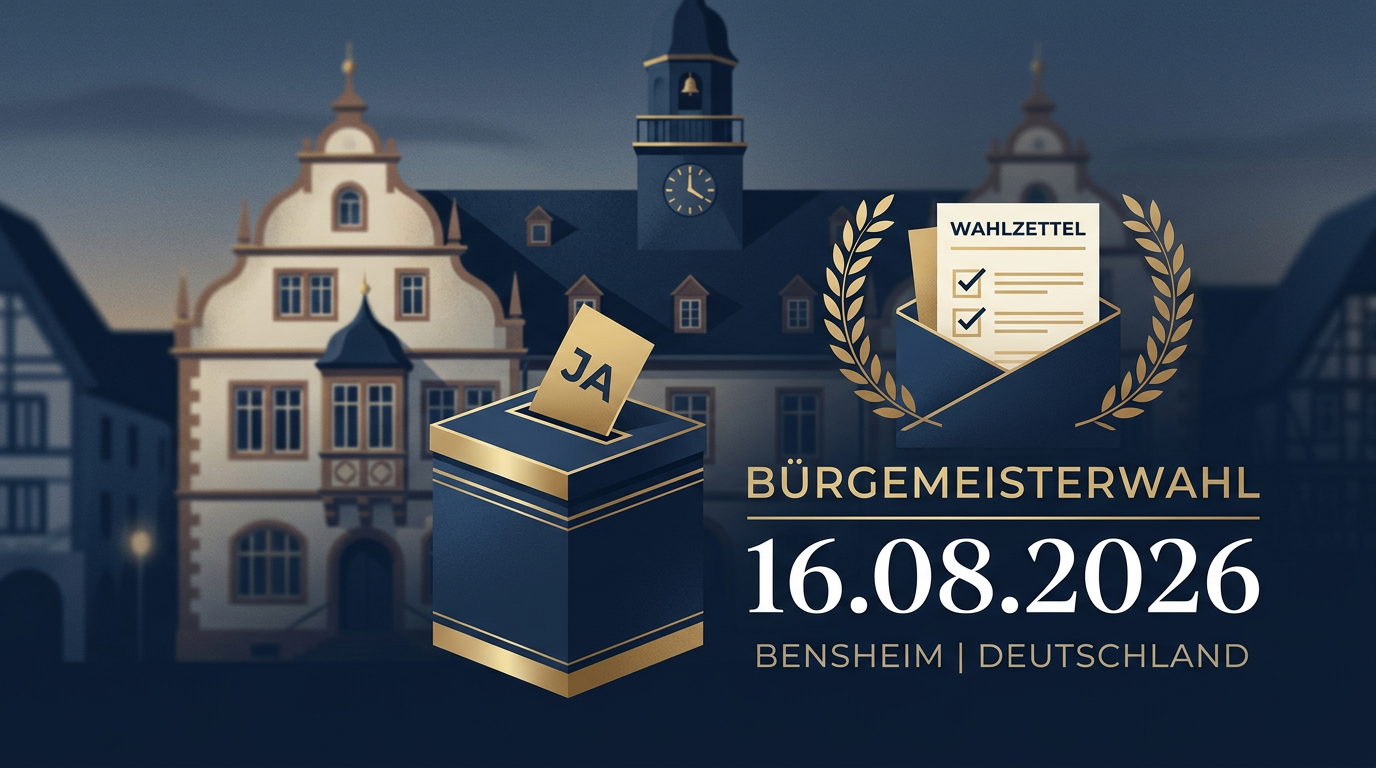 Bürgermeisterwahl Bensheim 2026: Termin, Kandidaten und Ablauf im Überblick